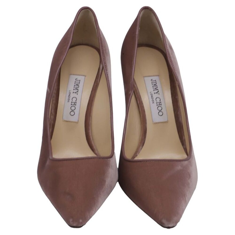Jimmy Choo Pointed-Toe Pumps in Brown Velvet - Picture 2 of 10